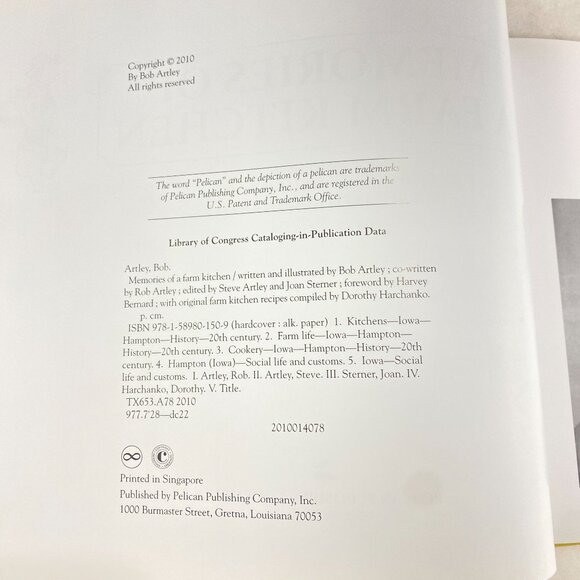 Memories Of A Farm Kitchen Illustrated by Bob Artley 2010 HC Book - Picture 5 of 12